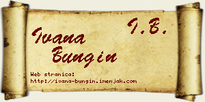 Ivana Bungin vizit kartica